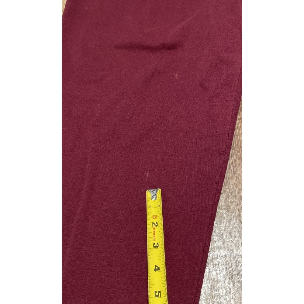 Vintage 90s Hanes Baggy Maroon Drawstring Sweatpants Joggers Size M Made in USA - Picture 5 of 8